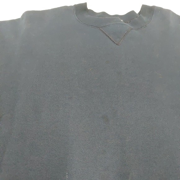 Vintage 90s Russell Athletic Navy Blue Blank Crewneck Sweatshir USA Made Size XL - Picture 5 of 12